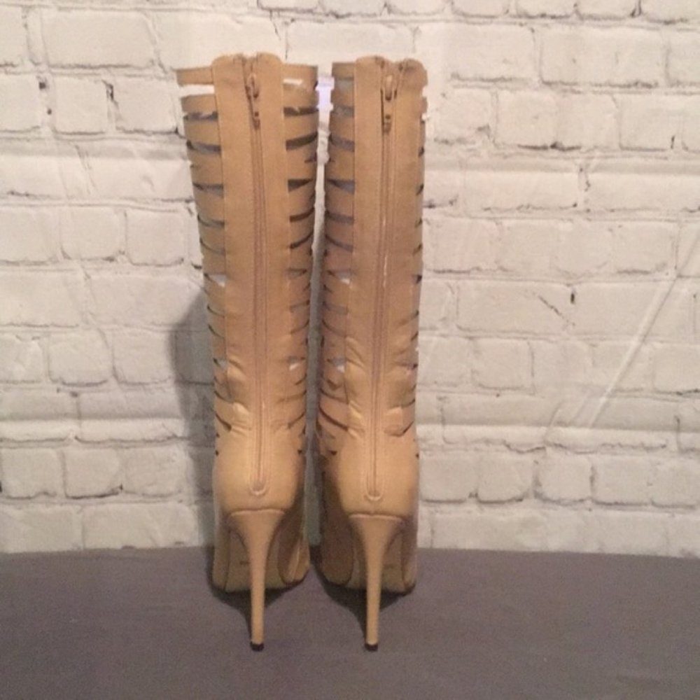 NIB Gladiator Style High Heel Boots, Multiple Szs - Picture 5 of 8